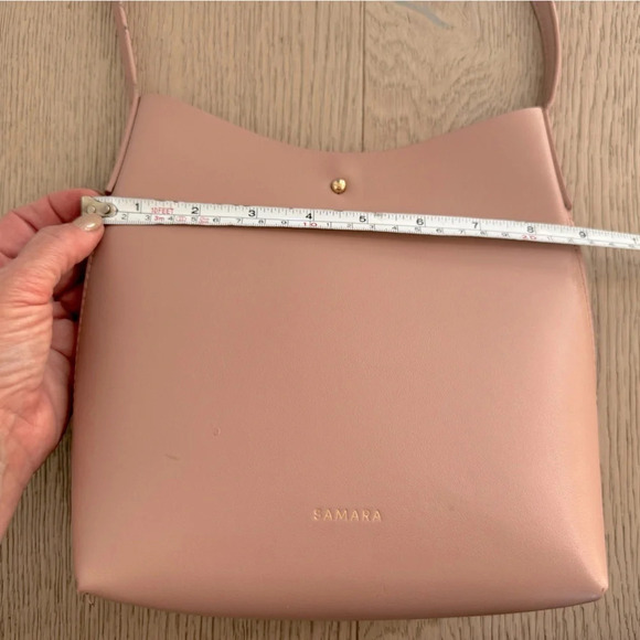 SAMARA vegan leather medium crossbody/shoulder bag color- peony - Picture 15 of 16